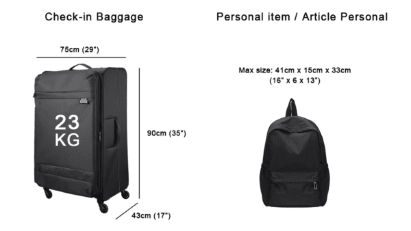 Tour Express Baggage Sizes